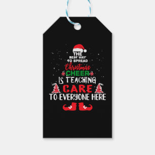 Étiquettes-cadeau Christmas Care Teachers , Funny Care Teachers