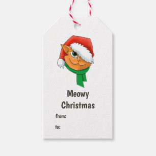 Étiquettes-cadeau Christmas Cat