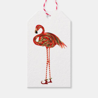 Étiquettes-cadeau Christmas Flamingo