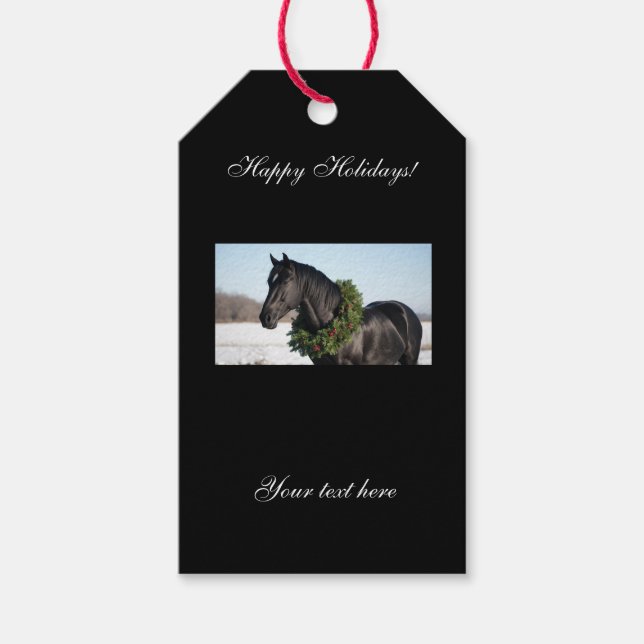 Étiquettes-cadeau Christmas Gift Tag Equestrian  (Devant)