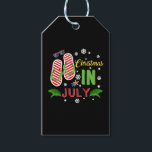Étiquettes-cadeau Christmas In July Beach Flip Flops Sun<br><div class="desc">Christmas In July Beach Flip Flops Sun</div>