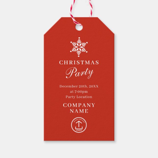 Étiquettes-cadeau Christmas Party Invitation Entreprise Logo d'entre (Devant)