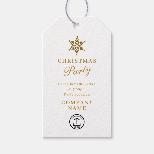 Étiquettes-cadeau Christmas Party Invitation Entreprise Logo d'entre (Devant)