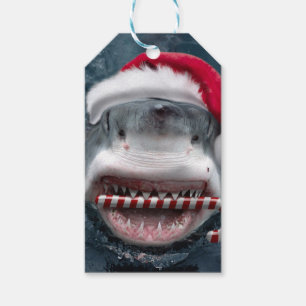 Étiquettes-cadeau Christmas Shark