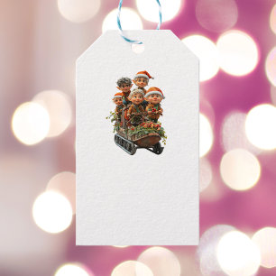 Étiquettes-cadeau Christmas Snow Fun White Cadeau Tags