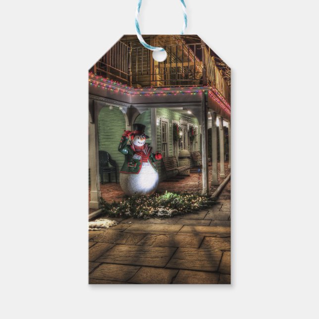 Étiquettes-cadeau Christmas Snowman (Devant)