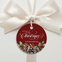 Christmas Typography Custom Name Tag