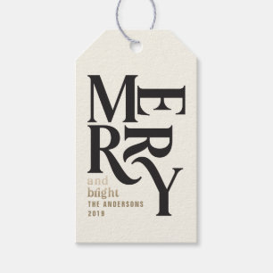 Étiquettes-cadeau Chritsmans vintages de merisier noir et or favoris