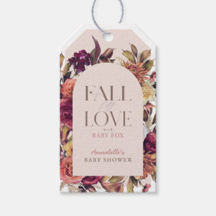 Étiquettes-cadeau Chute en amour Automne Wreath Arch Baby shower ros