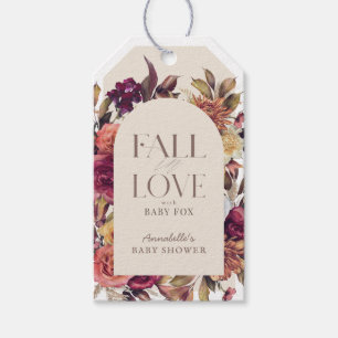 Étiquettes-cadeau Chute en amour Automne Wreath Arch Tan Baby shower