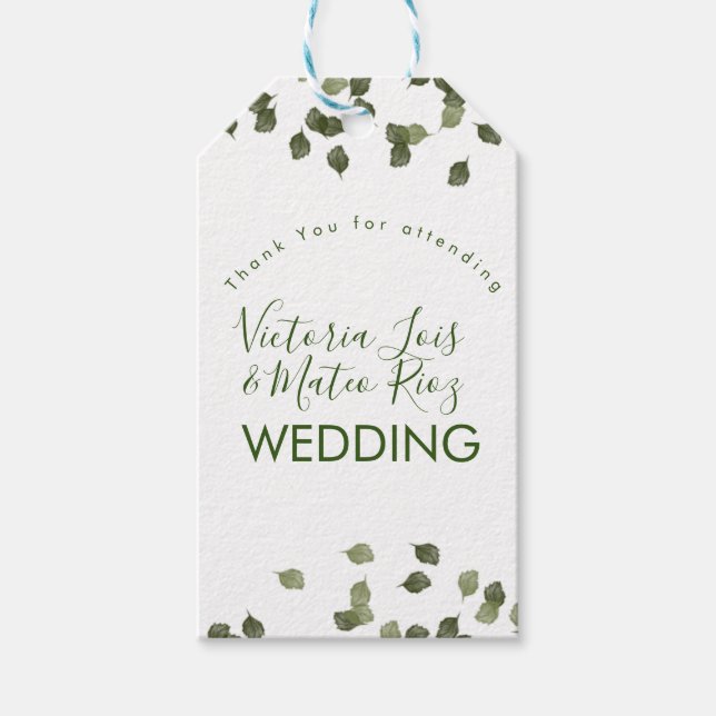 Étiquettes-cadeau Chute Feuille Automne Végétation Merci (Devant)