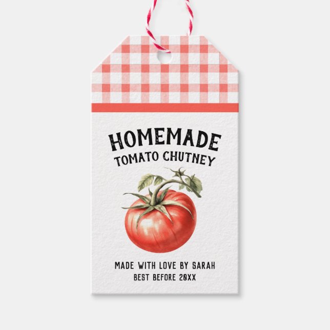 Étiquettes-cadeau Chutney de tomates éditable Maison Conserver (Devant)