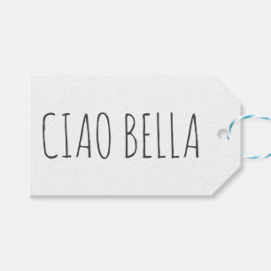 Étiquettes-cadeau Ciao bella   Salut belle