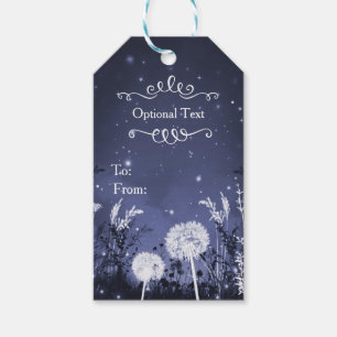 Étiquettes-cadeau Ciel étoilé au crépuscule enchanté et mariage de f