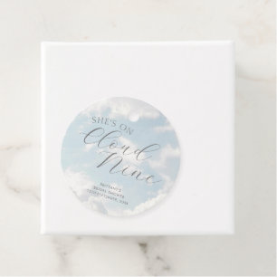Étiquettes Cadeau Ciel Neuf Bleu Ciel Nuageux Mariage Moderne