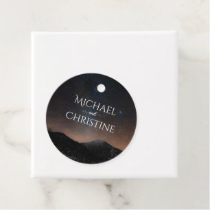 Étiquettes Cadeau Ciel nocturne mariage sous les étoiles