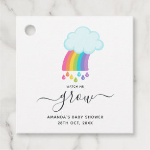 Étiquettes Cadeau Ciel Succulent Regarde Moi Grandir Baby Shower