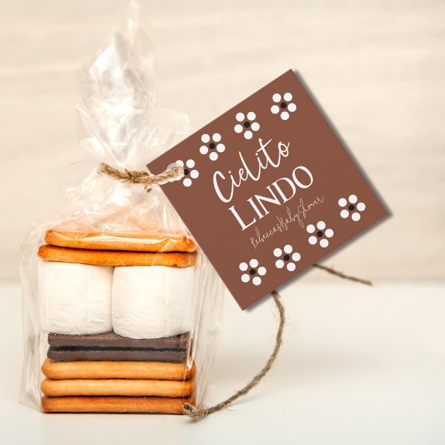 Étiquettes Cadeau Cielito Lindo Talavera Baby shower mexicain Fiesta (Créateur téléchargé)