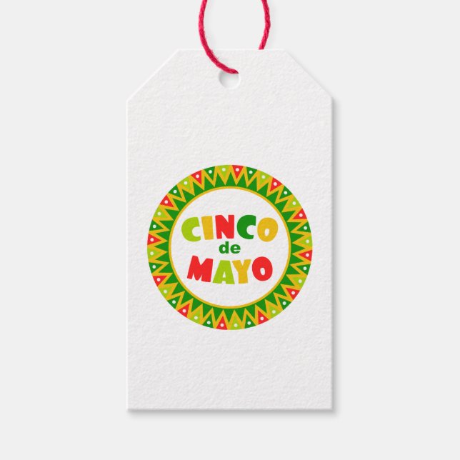 Étiquettes-cadeau Cinco de Mayo (Devant)