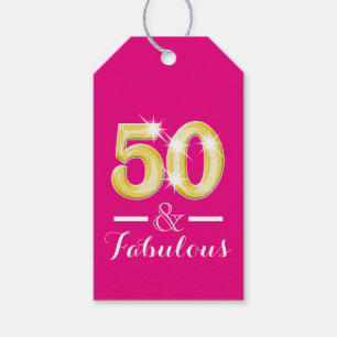 Étiquettes-cadeau Ciquantième fête d'anniversaire cinquante