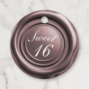 Étiquettes Cadeau Cire de bougie à cacheter goutte de rose gold pour