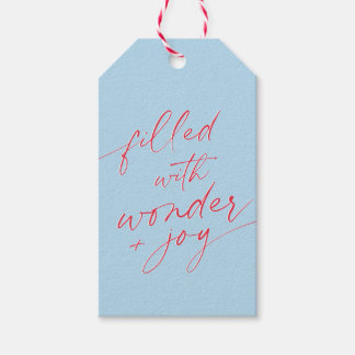 Étiquettes-cadeau CITAISON DE NOËL typographie élégante calligraphie