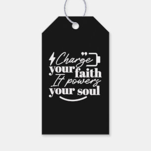 Étiquettes-cadeau Citation chrétienne motivante – Rechargez votre fo