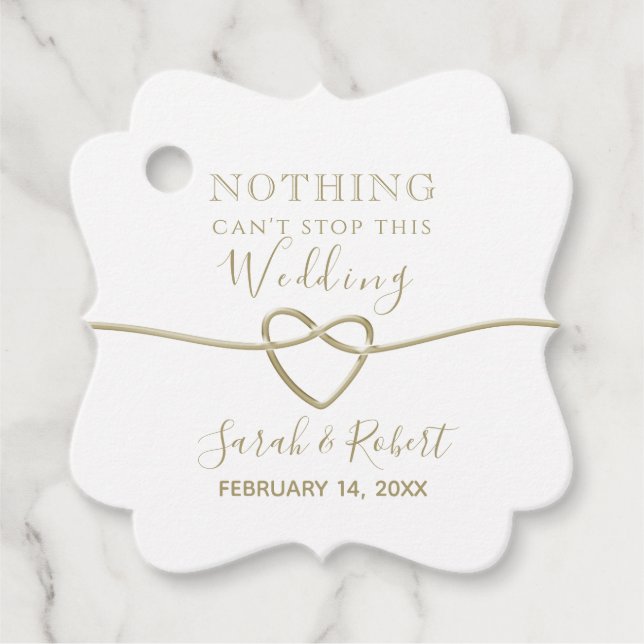 Étiquettes Cadeau Citation d'amour simple pour mariage (Devant)