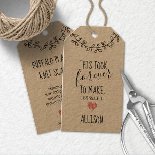 Étiquettes-cadeau Citation de couture amusante Cadeau cousu main en 