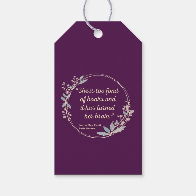 Étiquettes-cadeau Citation de Little Women II - Style mignon (Devant)