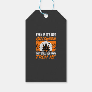 Étiquettes-cadeau Citation drôle de maison hantée pour Halloween Gra