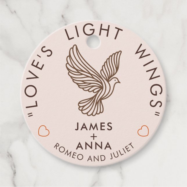 Étiquettes Cadeau Citations de couple élégantes et modernes sur mesu (Devant)