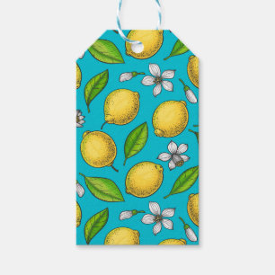Étiquettes-cadeau Citron bleu
