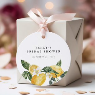 Étiquettes Cadeau Citron Citrus Fête des mariées principale
