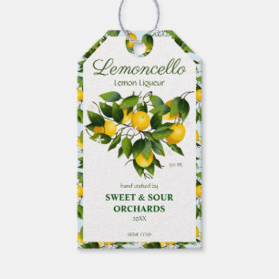 Étiquettes-cadeau Citron Citrus Fruit Lemoncello