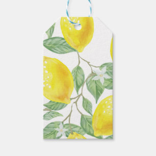 Étiquettes-cadeau Citron d'aquarelle