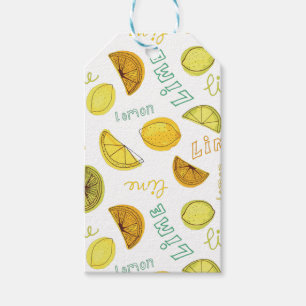 Étiquettes-cadeau Citron et citron vert Motif