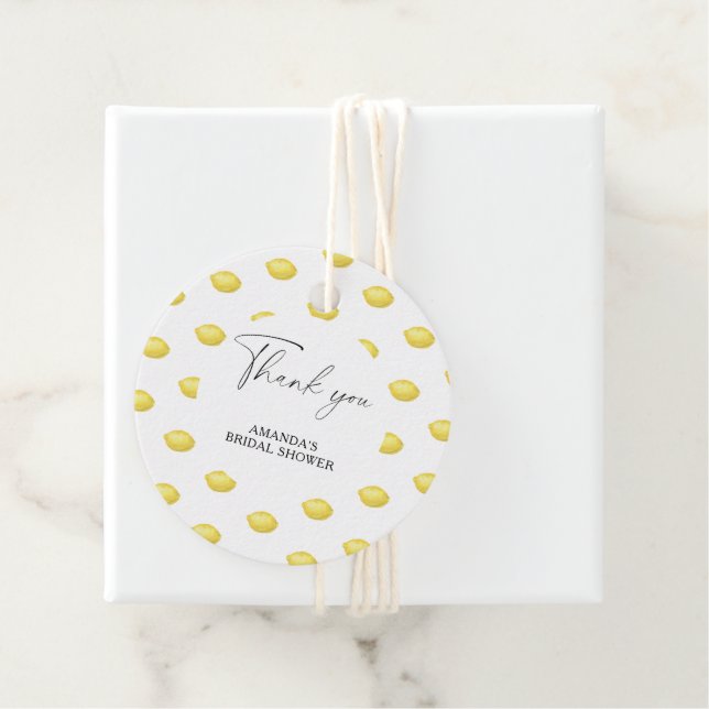 Étiquettes Cadeau Citron - Remerciement de mariage (En situation)