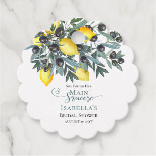 Étiquettes Cadeau Citrons de taille principale Fête des mariées Ol