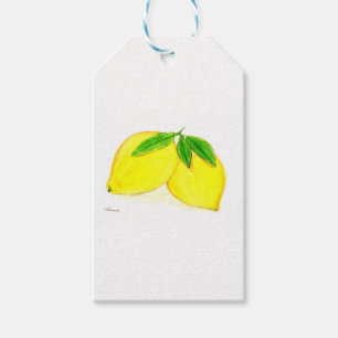 Étiquettes-cadeau Citrons imprimés Fruits jaunes