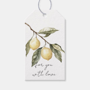 Étiquettes-cadeau Citrons Sicile Italien Anniversaire