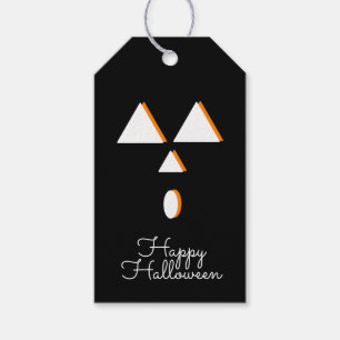 Étiquettes-cadeau Citrouille 3D Halloween visage friandise ou farce