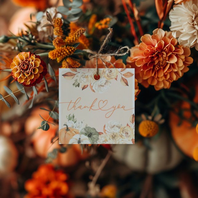 Étiquettes Cadeau Citrouille Automne  Automne Baby shower (Créateur téléchargé)