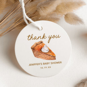 Étiquettes Cadeau Citrouille Automne Petit Cutie Merci à tarte