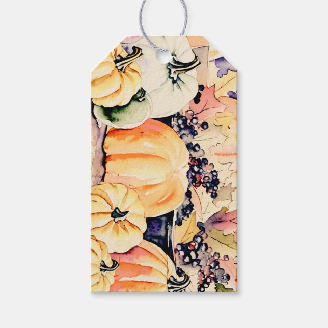 Étiquettes-cadeau Citrouille & Berries (Devant)