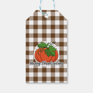 ÉTIQUETTES-CADEAU CITROUILLE BROWN - BON THANKSGIVING