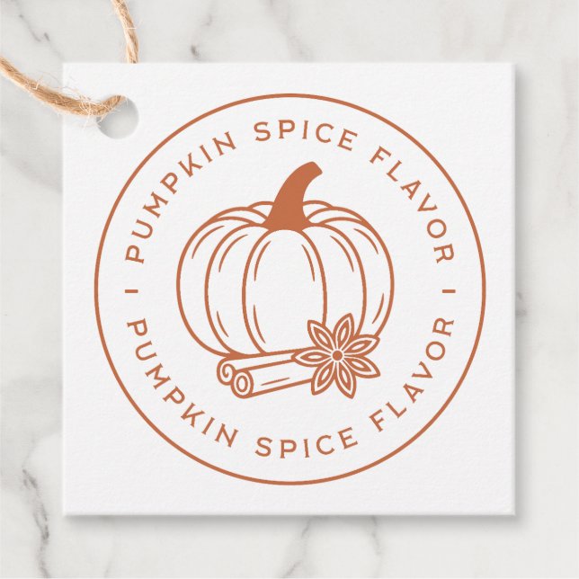 Étiquettes Cadeau Citrouille épice parfum esthétique maison (Devant)