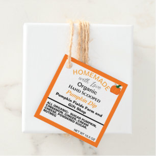 Étiquettes Cadeau Citrouille maison Dip QR Code retour