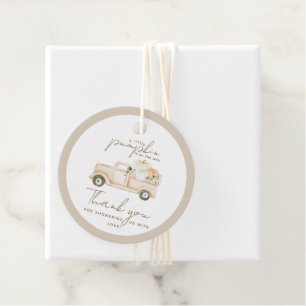 Étiquettes Cadeau Citrouille minimaliste simple moderne Baby shower