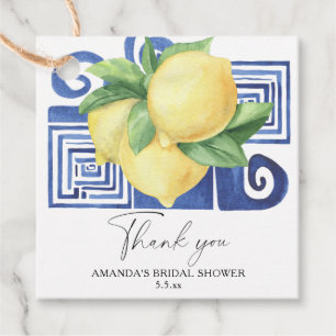 Étiquettes Cadeau Citrus de citron - Merci Mariage
